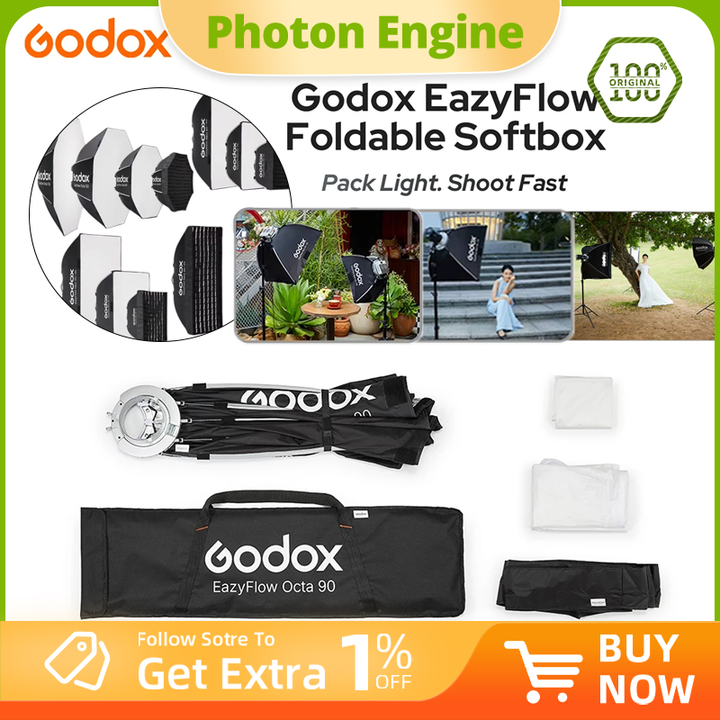 Photography Lighting Meter - Godox EazyFlow-serie: opvouwbare softbox met Bowens-aansluiting,